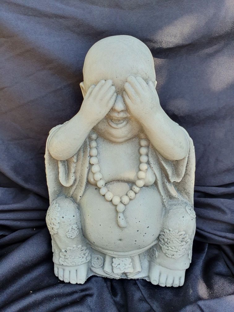 Boeddha zien kleur gris