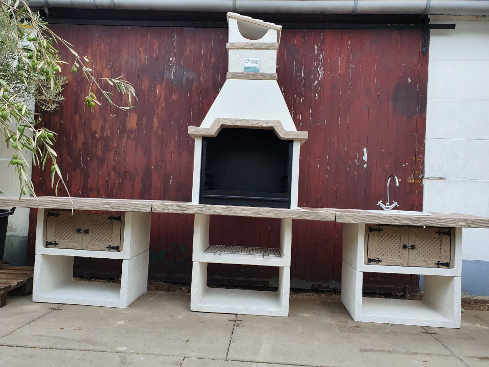 Buitenkeuken Barby naturel blanco